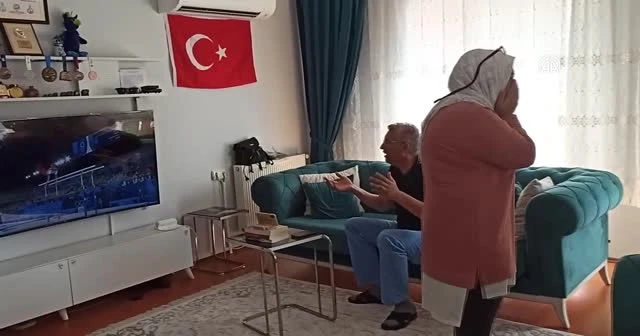 Arıcan ailesinin 'olimpiyat madalyası'  heyecanı kamerada