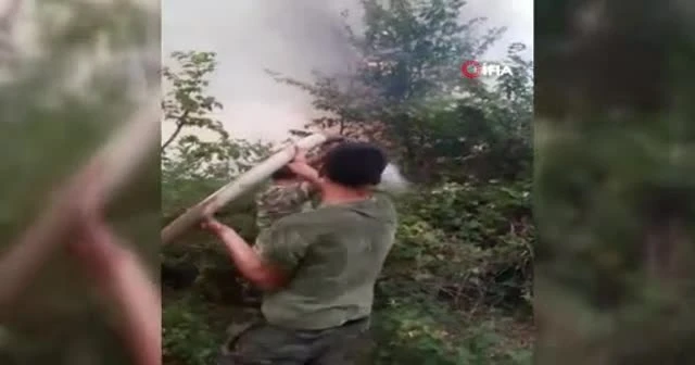 Azerbaycan’da ormanlık alanda yangın
