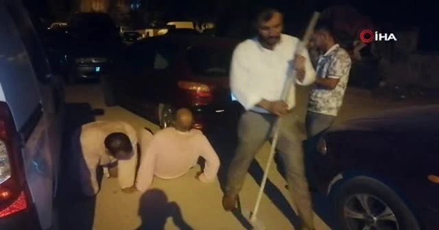 Damada boyunduruk takıp araç çektirdiler