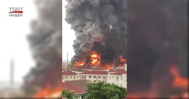 Esenyurt'ta korkutan yangın! Alevler evlere sıçradı