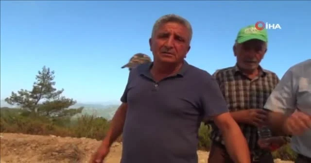 Orman yangını muhtarı gözyaşlarına boğdu