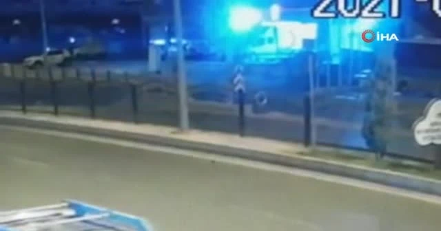 Astsubayın hayatını kaybettiği kaza kameraya yansıdı