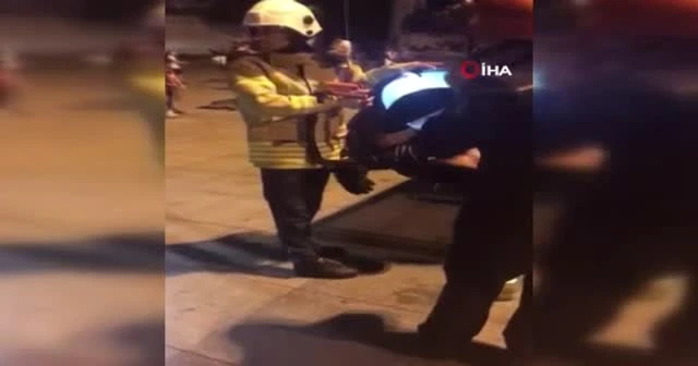 Fotoğraf çekmek için girdiği tarihi topun ağzında sıkıştı