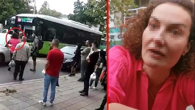 Lüks aracından inen kadın sürücü dehşet saçtı