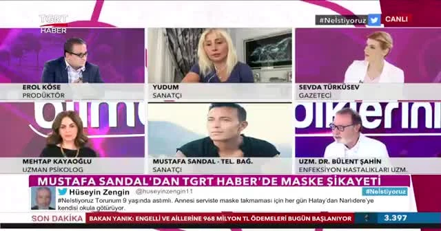 Sanatçı Mustafa Sandal TGRT Haber'e konuştu: Çocuklarım okulda maske takıyor