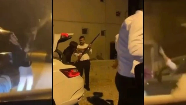 Silahlı magandaların drift anı kamerada