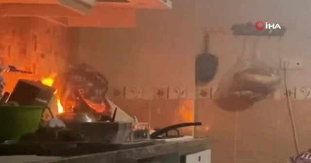 Sinir krizi geçirdi apartmana dehşeti yaşattı! Eşyaları kırıp evi ateşe verdi