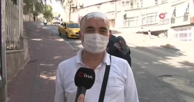 Taksiciye yumruklu sopalı saldırı kamerada