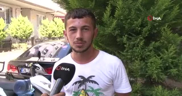 Yaşlı kadın yanındaki çocuğu iple beline bağladı
