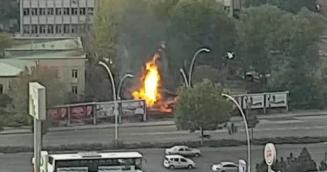 Doğal gaz patlaması kamerada