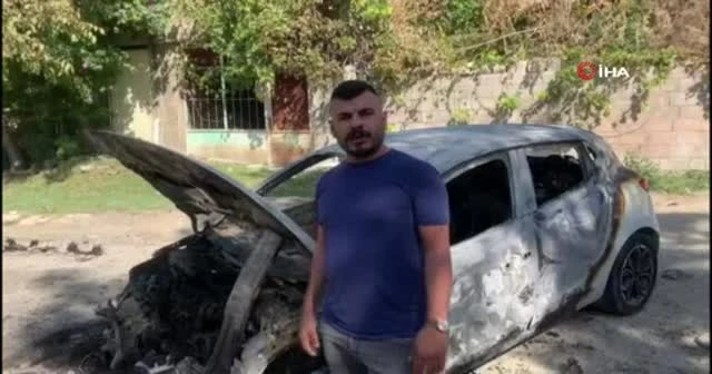 Düğün takıları ve arabası gözünün önünde küle döndü