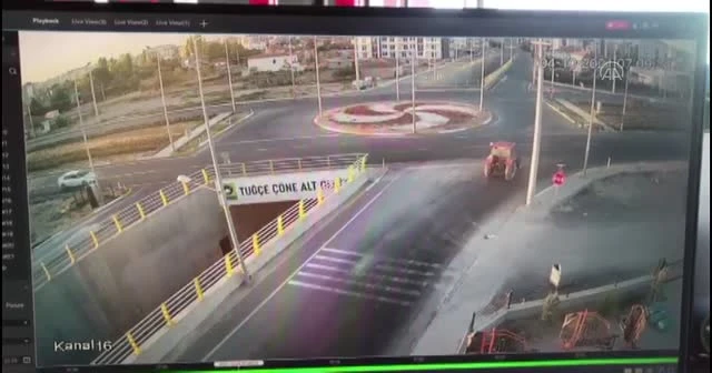 Konya'da feci kaza kamerada