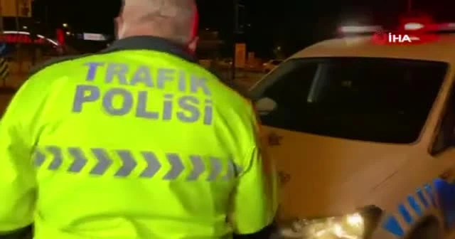 Polisin önünde drift yapıp 50 km kaçtılar