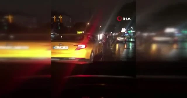 Taksici terörü kameraya yansıdı