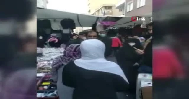 Pazarda hırsızlık yaparken yakalanan kadınlar esnafa saldırdı