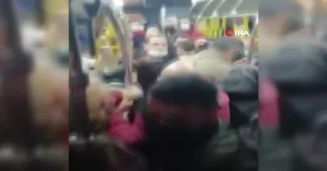 'Çocuklar kalksın' kavgasında İETT otobüsü ringe döndü