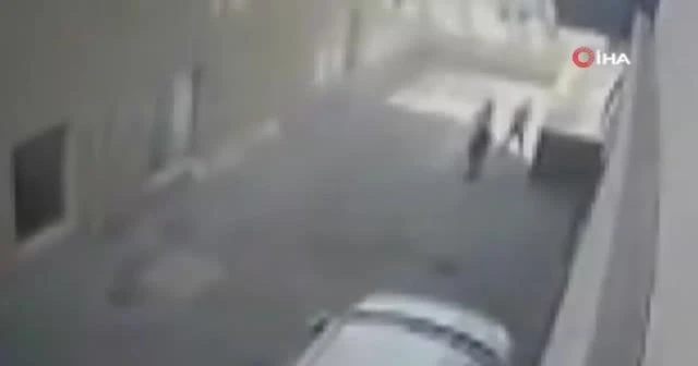 'Pitbull'un çocuğa saldırdığı an kamerada