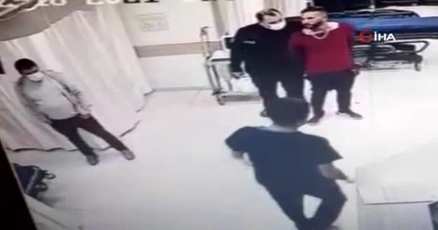 Aydın'da doktora saldırı anı kamerada
