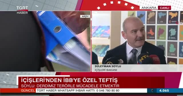 Bakan Soylu'dan İBB'deki terör teftişine ilişkin açıklama