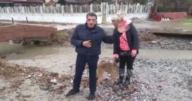 Dereden felaket aktı o anları kameraya çekti: Simsiyah su Marmara'ya döküldü