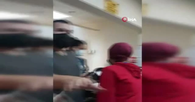 Hastanede maske takmayan anne ve kız doktorun sabrını zorladı