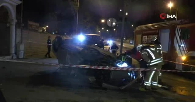 Lüks araçla takla attı, arkadaşına canlı yayın yaptı