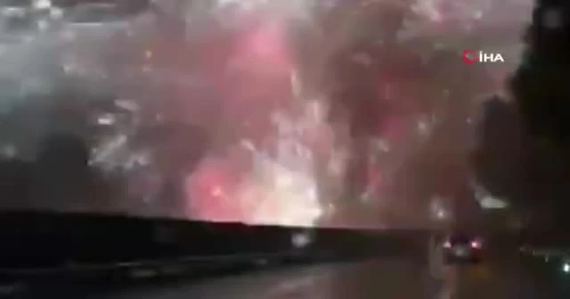 Çin'de havai fişek kazası görsel şölene dönüştü