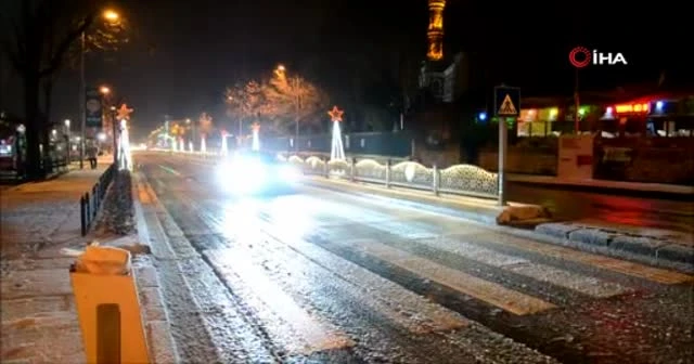 Edirne'de kar yağışı başladı