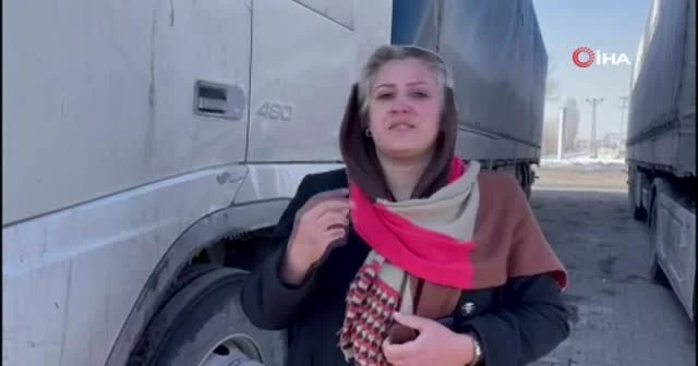 İranlı kadın TIR şoförü Erzurum'da mahsur kaldı