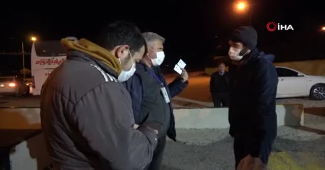 Koronalı çift otobüste yakalandı
