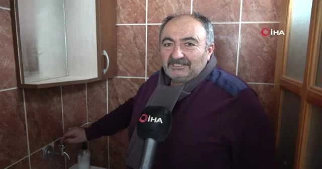 Sıcaklık eksi 30'a dayandı: Musluktan akan su bile dondu