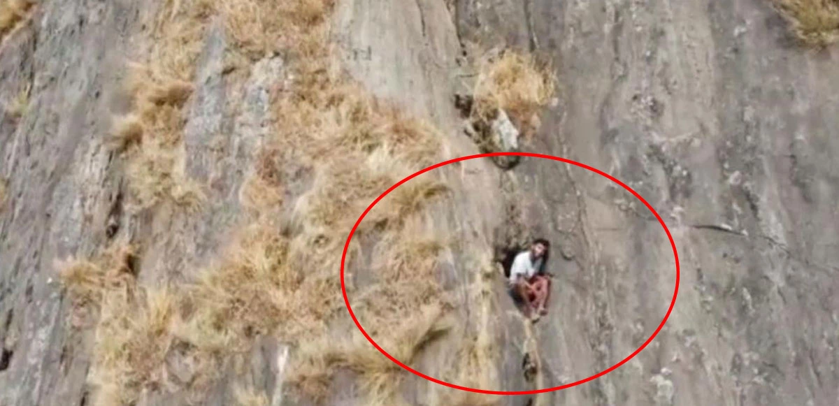Dağ yamacında 48 saat mahsur kalan genç böyle kurtarıldı
