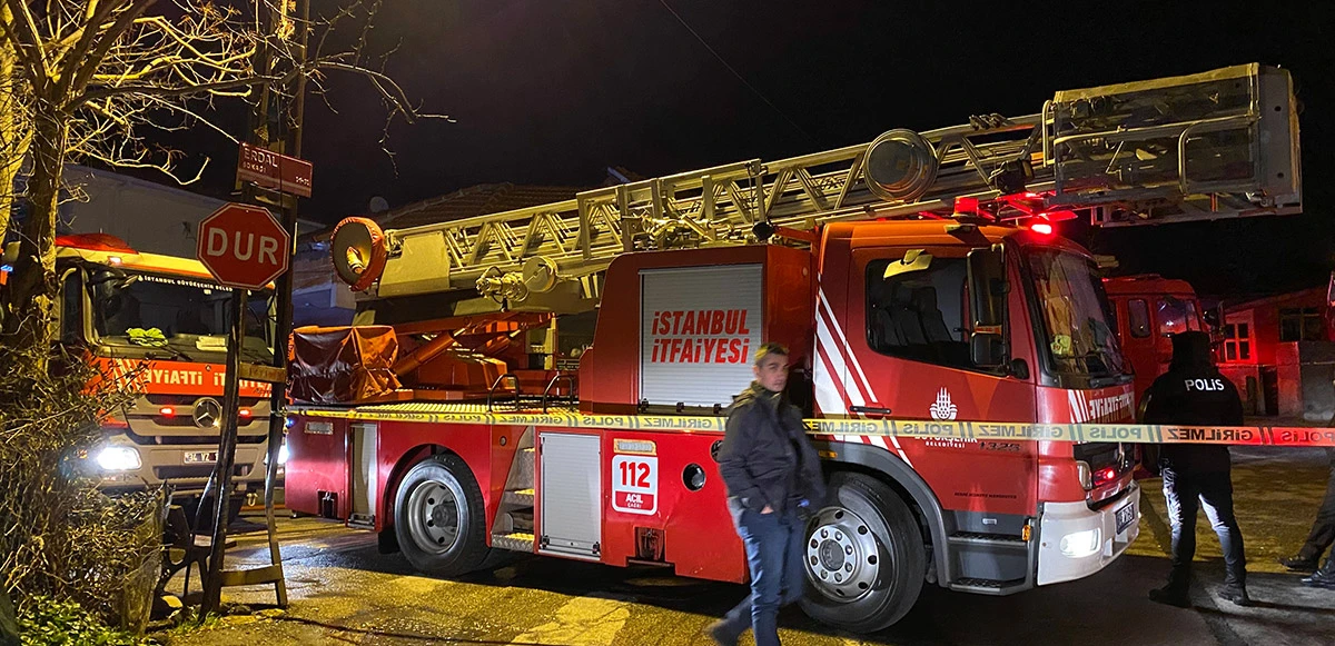 Beykoz'da panodan sızan doğalgaz alev aldı