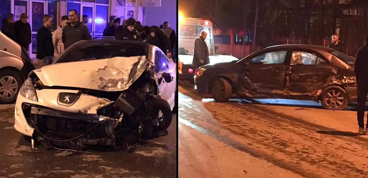 Alkollü sürücü, 7 araca çarparak durabildi