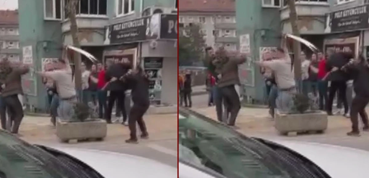 Çürük portakal kavgasında kılıçlı saldırı