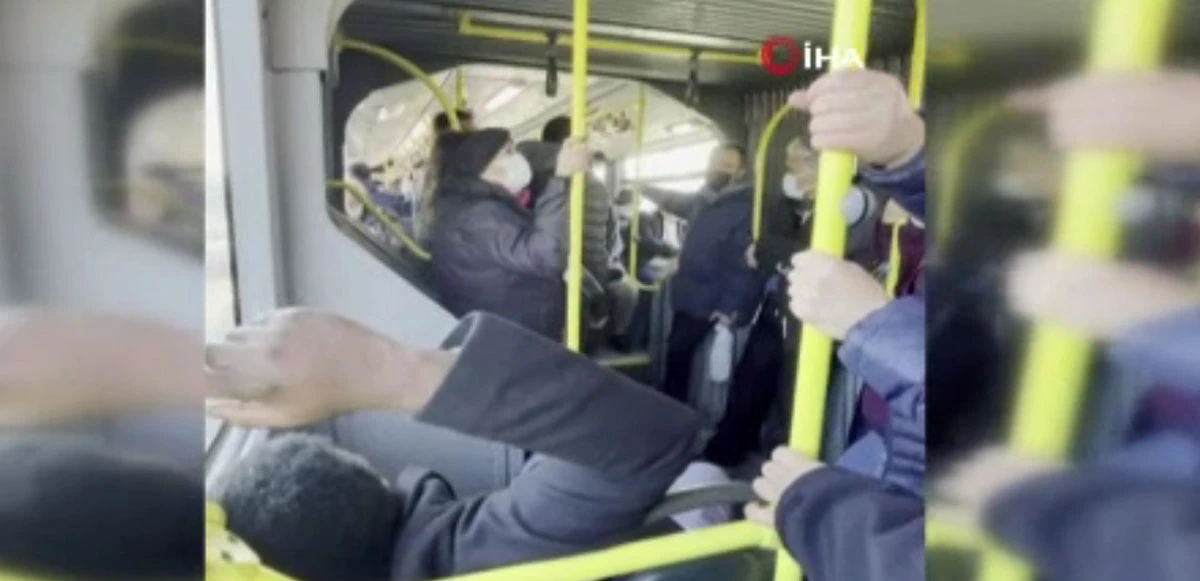 Metrobüste korona paniği kamerada