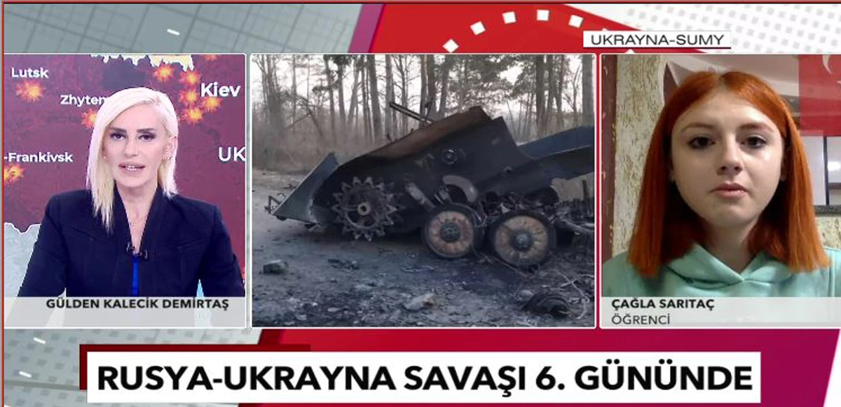 Türk öğrenci canlı yayında gözyaşlarını tutamadı! Bizi tahliye edin