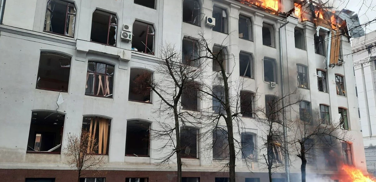 Harkov’da emniyet ve üniversite binası vuruldu