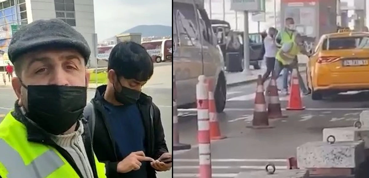 Sabiha Gökçen'de kahya terörü kamerada
