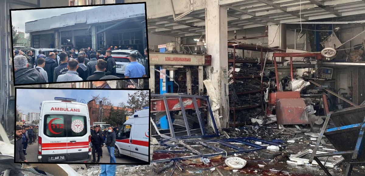 Oksijen tüpünün bomba gibi patladığı anlar kamerada
