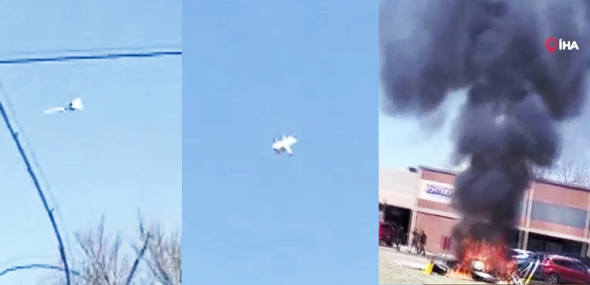 Helikopter düştü! O anlar saniye saniye kamerada