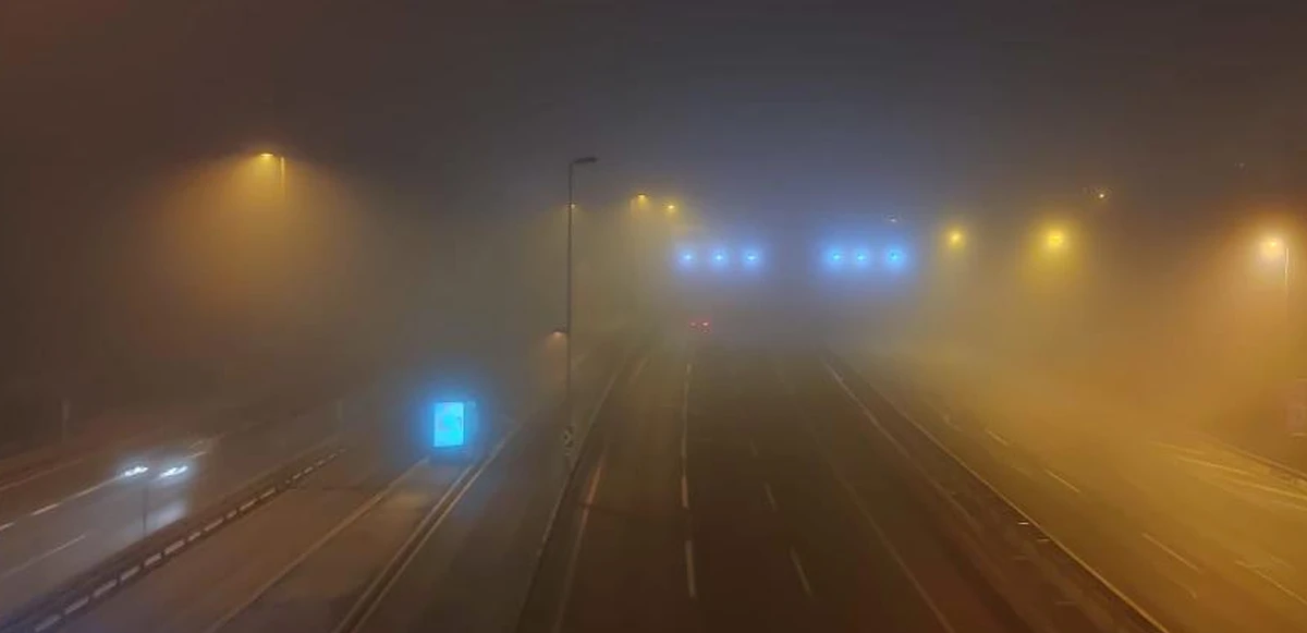 Megakent’te sis gece saatlerinde etkili oldu