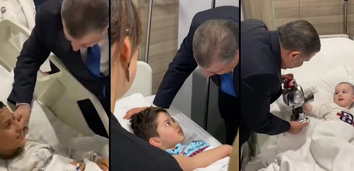 Bakan Koca'dan hastanede tedavi gören çocuklara ziyaret