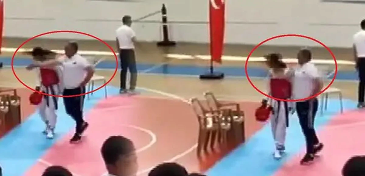 Gençlik ve Spor Bayramı’nda utandıran görüntü: Antrenöründen elenen genç kıza tokat