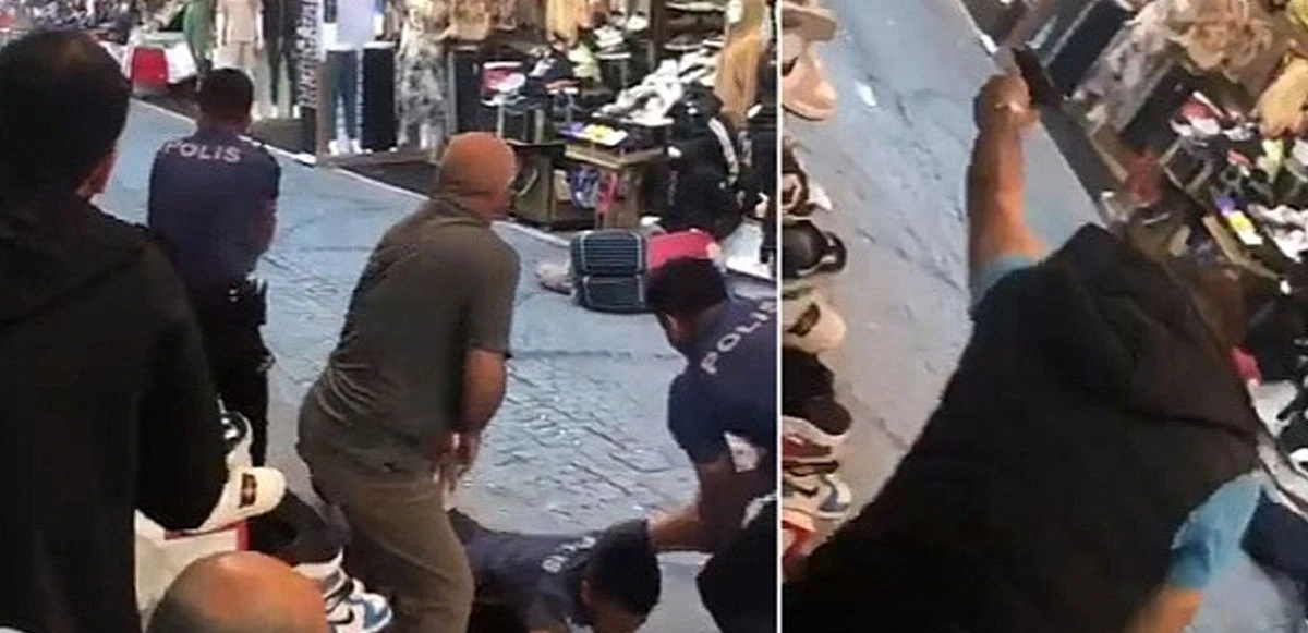 Fatih'te korku dolu anlar: 1'i polis 6 kişinin yaralandığı çatışmanın yeni görüntüleri ortaya çıktı