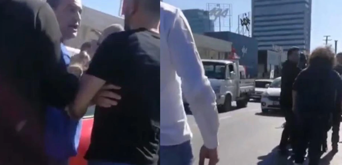 Trafikte 'sinyal verme' kavgası kamerada
