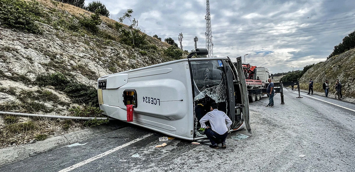 Başakşehir'deki kazada uzun kuyruk oluştu