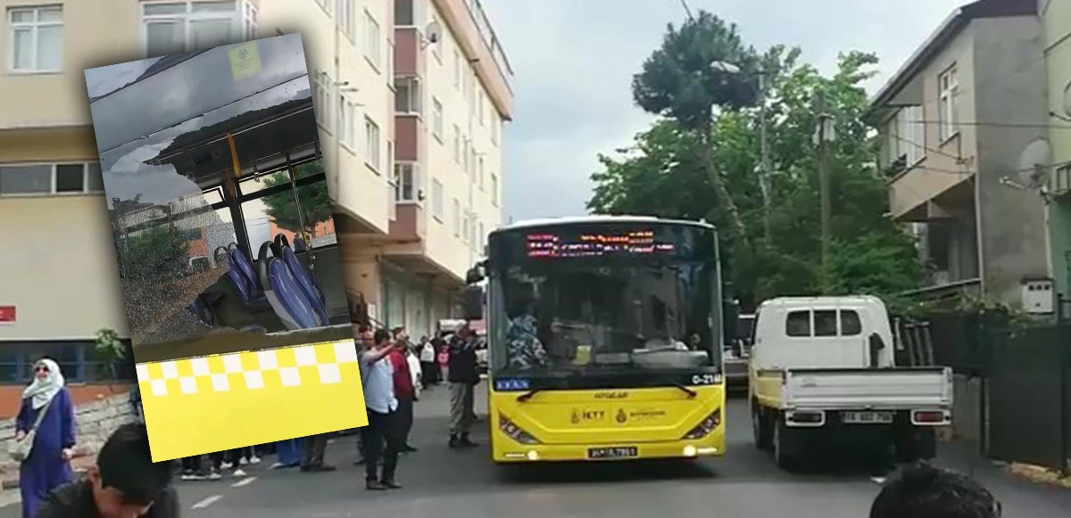 İETT aracının camları patladı: Yolcular ortada kaldı