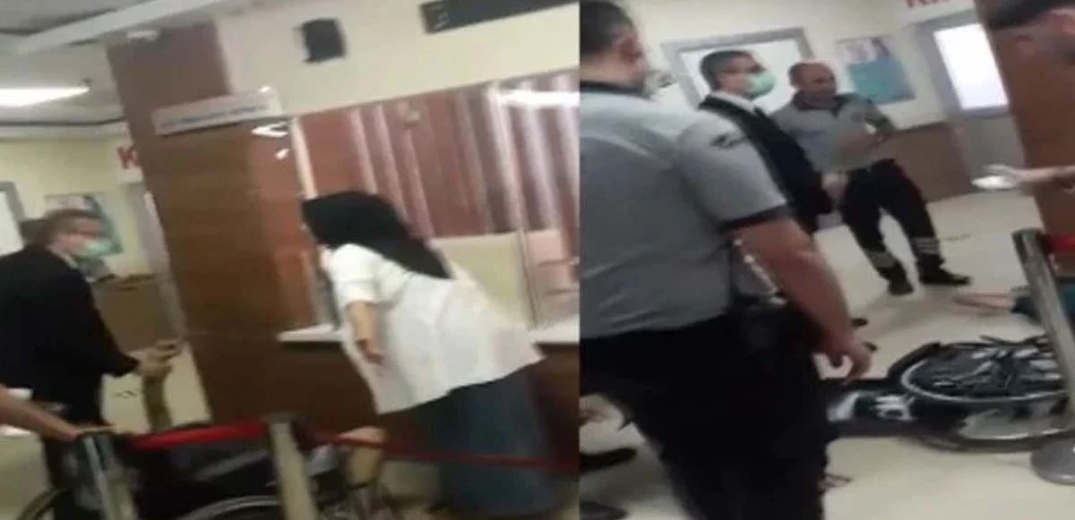 Hastaneyi birbirine kattı! Tekerlekli sandalye fırlattı, tehditler savurdu