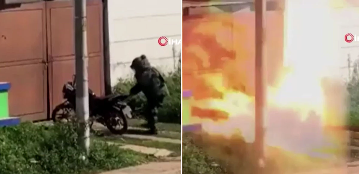 Bomba imha uzmanı müdahale ederken infilak etti! Kolombiya'da motosikletli saldırı